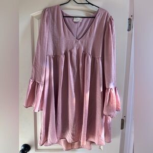 Dusty Pink Baby Doll Dress